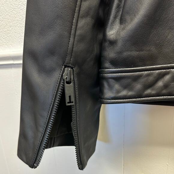 NWT Ted Baker London Men’s Ovine Leather CARVE Biker Jacket Blk Sz XL MSRP $1095 - Picture 12 of 17